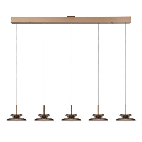 Lucide Premium SANTIAGO - Hängeleuchte - LED Dimb. - CCT - 5x72W 2700K/4000K - Bernsteinfarben Lucide Premium SANTIAGO - Hängeleuchte - LED Dimb. - CCT - 5x72W 2700K/4000K - Bernsteinfarben