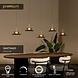 Lucide Premium SANTIAGO - Hängeleuchte - LED Dimb. - CCT - 5x72W 2700K/4000K - Bernsteinfarben Lucide Premium SANTIAGO - Hängeleuchte - LED Dimb. - CCT - 5x72W 2700K/4000K - Bernsteinfarben