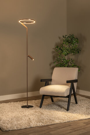 Lucide Premium APPLAUSE - Stehleuchte - Ø 33 cm - LED Dimb. - CCT - 1x20W 2700K/4000K - Kaffee Lucide Premium APPLAUSE - Stehleuchte - Ø 33 cm - LED Dimb. - CCT - 1x20W 2700K/4000K - Kaffee