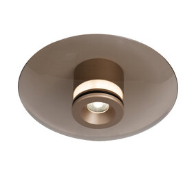 Lucide Premium SANTIAGO - Deckenleuchte - Ø 23 cm - LED Dimb. - CCT - 1x7W 2700K/4000K - Bernstein