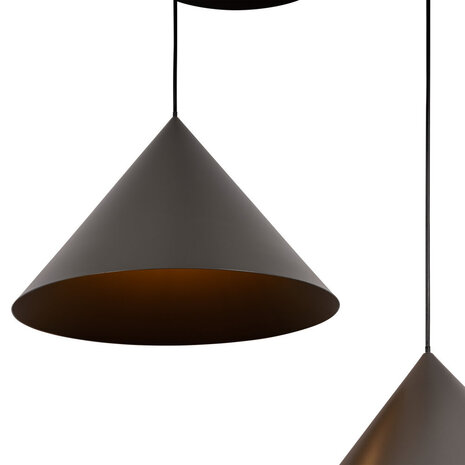 Lucide SPITZE - Hängeleuchte - Ø 68 cm - 3xE27 - Grau
