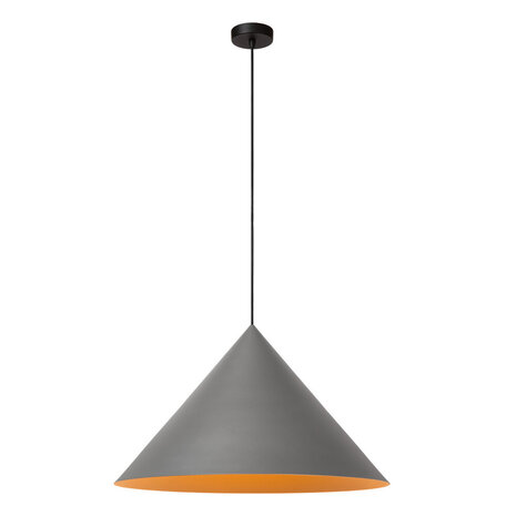 Lucide SPITZE - Hängeleuchte - Ø 60 cm - 1xE27 - Grau