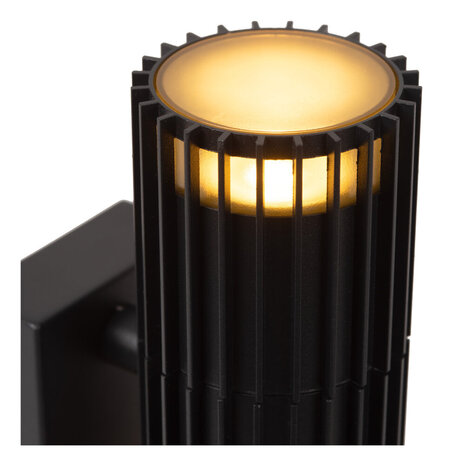 Lucide TIMBALA - Wandstrahler / Wandleuchte Innen/Außen - 2xGU10 - IP44 - Bewegungs- & Tag/Nachtsensor - Schwarz Lucide TIMBALA - Wandstrahler / Wandleuchte Innen/Außen - 2xGU10 - IP44 - Bewegungs- & Tag/Nachtsensor - Schwarz