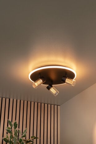 Lucide EVERINA - Deckenleuchte - Ø 40 cm - LED Dimb. - CCT - 2200K/6500K - Schwarz Lucide EVERINA - Deckenleuchte - Ø 40 cm - LED Dimb. - CCT - 2200K/6500K - Schwarz