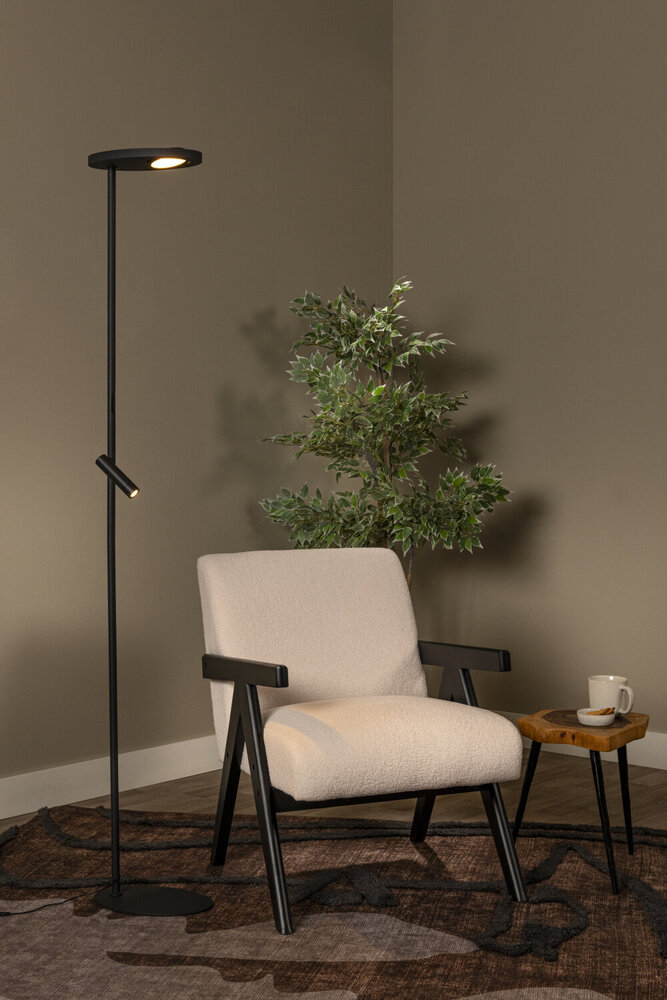 Lucide ORTOLAN – Stehleuchte – LED dimmbar – CCT – 2700K/4000K – Schwarz | Essential