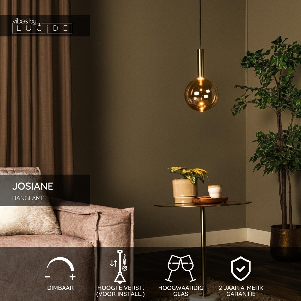 Lucide JOSIANE – Hängelampe – Ø 18 cm – 1xG9 – Bernstein | Vibes