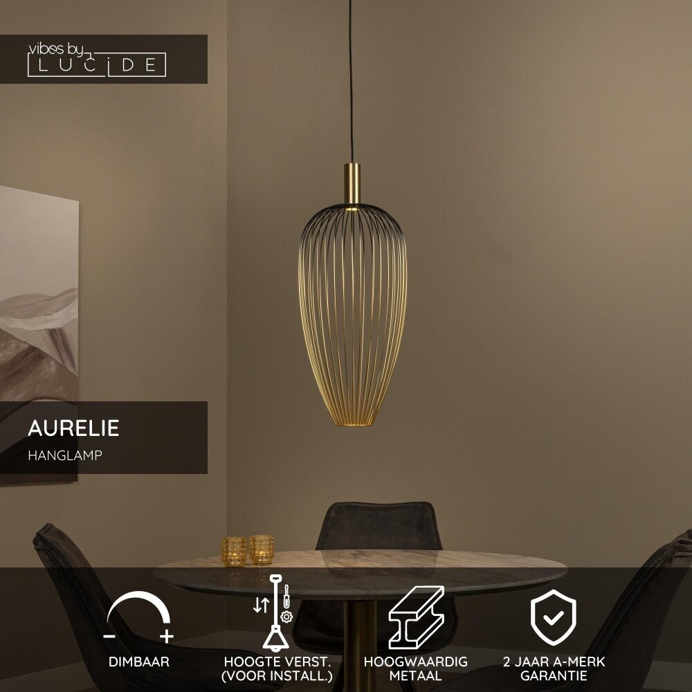 Lucide AURELIE – Hängelampe – Ø 30 cm – 1xGU10 – Gold | Vibes Lucide AURELIE – Hängelampe – Ø 30 cm – 1xGU10 – Gold | Vibes