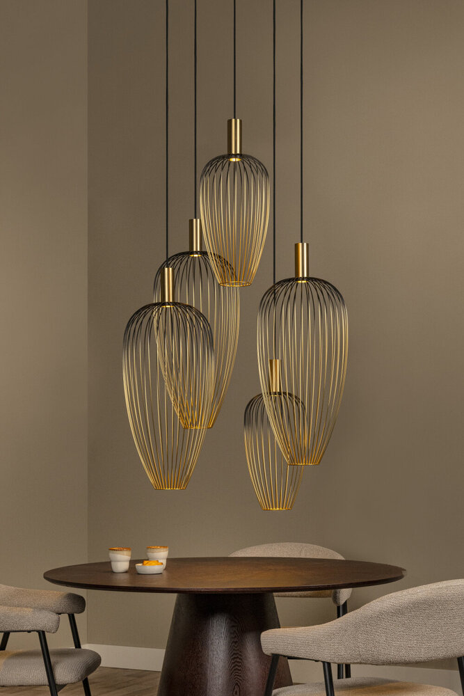 Lucide AURELIE – Hängelampe – 5xGU10 – Gold | Vibes Lucide AURELIE – Hängelampe – 5xGU10 – Gold | Vibes