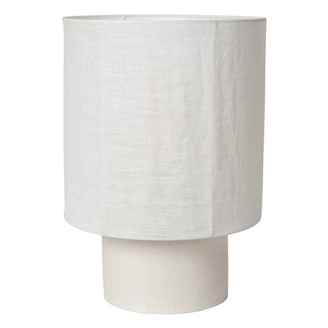 Lucide TISSAJA – Tischleuchte – Ø 35 cm – 1xE27 – Weiß | Essential