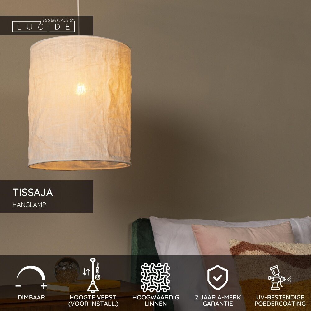 Lucide TISSAJA – Hängelampe – Ø 30 cm – 1xE27 – Weiß | Essential Lucide TISSAJA – Hängelampe – Ø 30 cm – 1xE27 – Weiß | Essential
