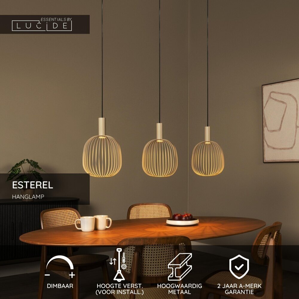 Lucide ESTEREL – Hängelampe – 3xGU10 (MR11) – Taupe | Essential