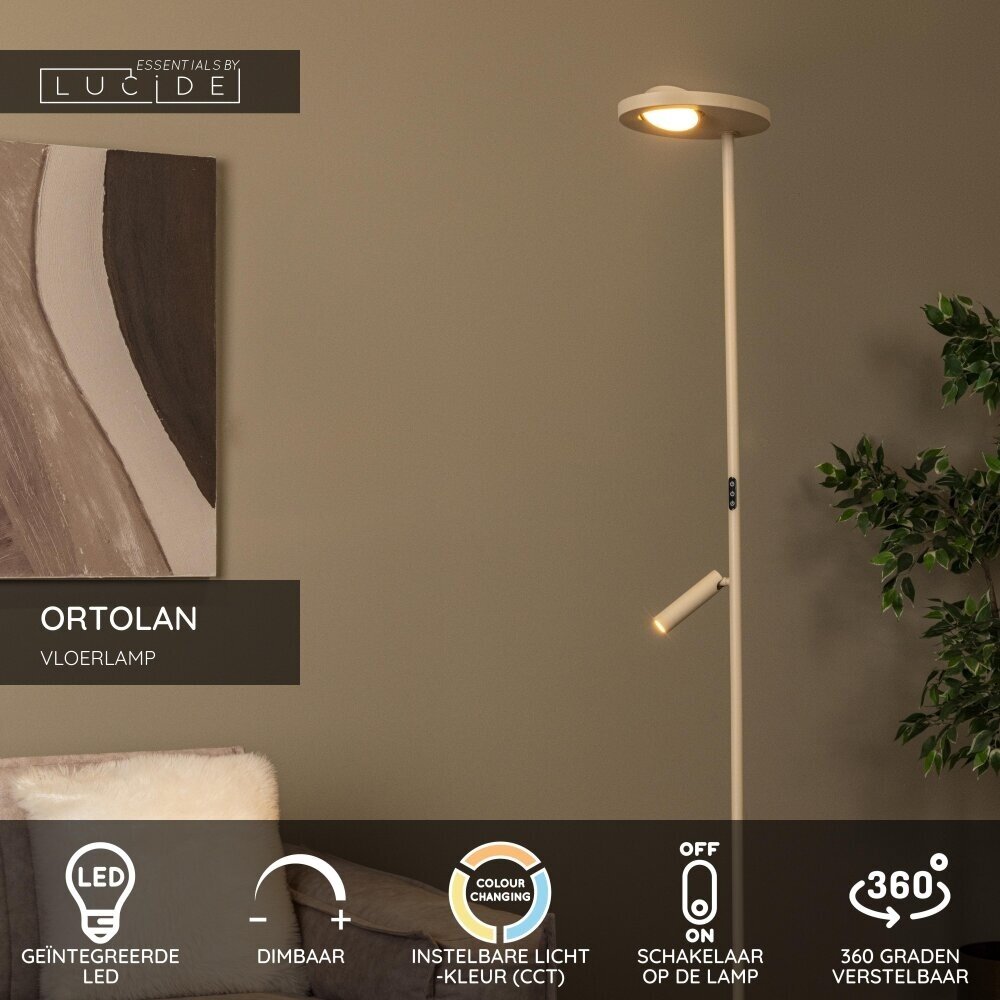Lucide ORTOLAN – Stehleuchte – LED dimmbar – CCT – 2700K/4000K – Taupe | Essential Lucide ORTOLAN – Stehleuchte – LED dimmbar – CCT – 2700K/4000K – Taupe | Essential