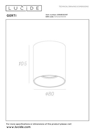 Lucide GERTI – Deckenstrahler – Ø 8 cm – 1xGU10 – Kaffee | Essential Lucide GERTI – Deckenstrahler – Ø 8 cm – 1xGU10 – Kaffee | Essential