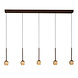 Lucide CALINA - Hängeleuchte - LED Dimmb. - CCT - 5x8,2W 2200K/3300K - Mit austauschbarem LED-Modul - Kaffee | Premium Lucide CALINA - Hängeleuchte - LED Dimmb. - CCT - 5x8,2W 2200K/3300K - Mit austauschbarem LED-Modul - Kaffee | Premium