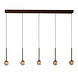 Lucide CALINA - Hängeleuchte - LED Dimmb. - CCT - 5x8,2W 2200K/3300K - Mit austauschbarem LED-Modul - Kaffee | Premium Lucide CALINA - Hängeleuchte - LED Dimmb. - CCT - 5x8,2W 2200K/3300K - Mit austauschbarem LED-Modul - Kaffee | Premium