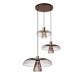Lucide NIGELLA - Hängelampe - Ø 76 cm - 3xGU10 - Kaffee | Vibes