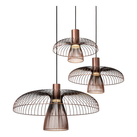 Lucide NIGELLA - Hängelampe - Ø 76 cm - 3xGU10 - Kaffee | Vibes