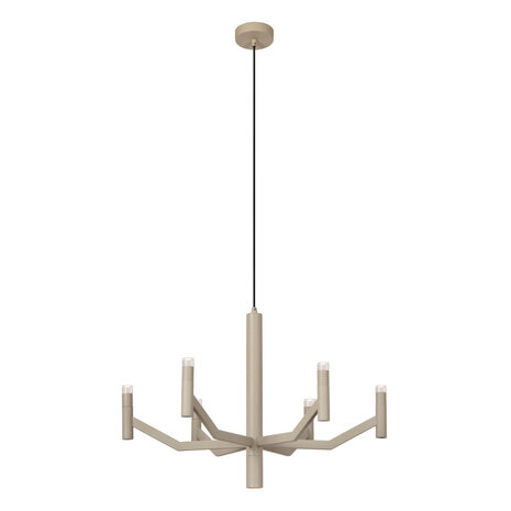 Lucide WELLINGTON - Hängeleuchte - Ø 60 cm - LED Dimmb. - G9 - 2700K - Taupe | Vibes Lucide WELLINGTON - Hängeleuchte - Ø 60 cm - LED Dimmb. - G9 - 2700K - Taupe | Vibes
