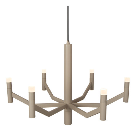 Lucide WELLINGTON - Hängeleuchte - Ø 60 cm - LED Dimmb. - G9 - 2700K - Taupe | Vibes Lucide WELLINGTON - Hängeleuchte - Ø 60 cm - LED Dimmb. - G9 - 2700K - Taupe | Vibes