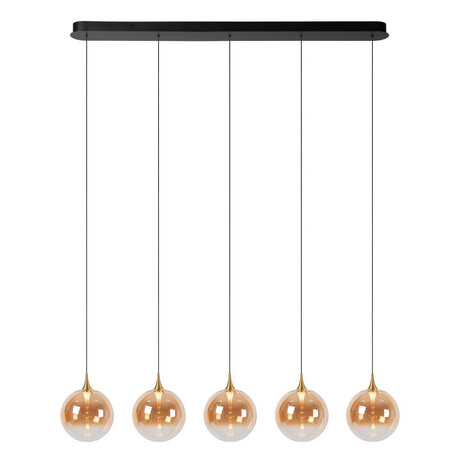 Lucide GISELA - Hängelampe - LED Dimmb. - 5x3,7W 2400K - Mit austauschbarem LED-Modul - Amber | Premium Lucide GISELA - Hängelampe - LED Dimmb. - 5x3,7W 2400K - Mit austauschbarem LED-Modul - Amber | Premium