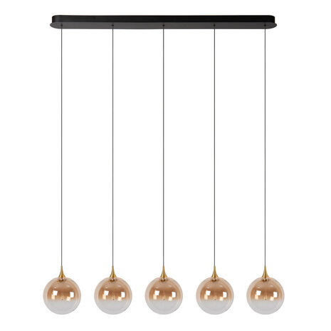 Lucide GISELA - Hängelampe - LED Dimmb. - 5x3,7W 2400K - Mit austauschbarem LED-Modul - Amber | Premium Lucide GISELA - Hängelampe - LED Dimmb. - 5x3,7W 2400K - Mit austauschbarem LED-Modul - Amber | Premium
