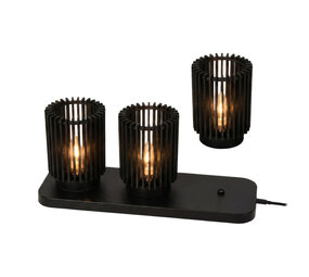 Lucide KIM - Wiederaufladbare Tischlampe - Akku/Batterie - Ø 8 cm - LED 3 StepDim - 3 StepDim - Schwarz - 3er-Set | Essential Lucide KIM - Wiederaufladbare Tischlampe - Akku/Batterie - Ø 8 cm - LED 3 StepDim - 3 StepDim - Schwarz - 3er-Set | Essential