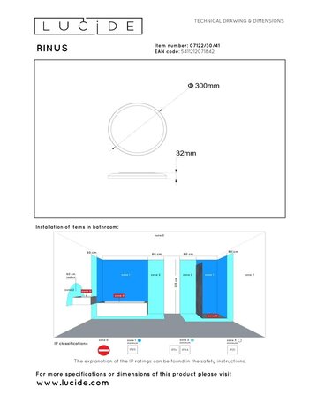 Lucide RINUS - Deckenleuchte Badezimmer - Ø 30 cm - LED Dimmb. - CCT - 1x18W 2700K/4000K - IP44 - Opal | Essential Lucide RINUS - Deckenleuchte Badezimmer - Ø 30 cm - LED Dimmb. - CCT - 1x18W 2700K/4000K - IP44 - Opal | Essential