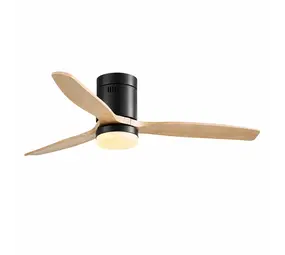 CristalRecord Deckenventilator Nine Ø 132 cm Holz schwarz