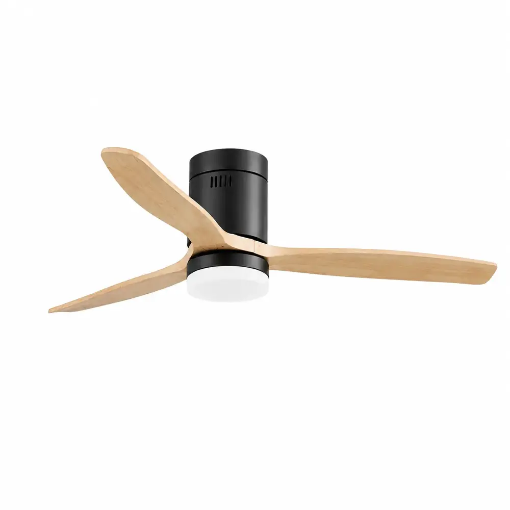 CristalRecord Deckenventilator Nine Ø 132 cm Holz schwarz