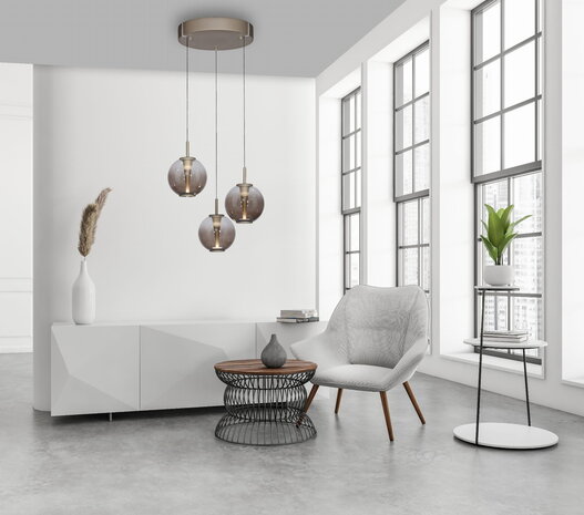 Neuhaus PURE Hanglamp E-Infinity 3 lichts Ø 50 cm champagne Neuhaus PURE Hanglamp E-Infinity 3 lichts Ø 50 cm champagne