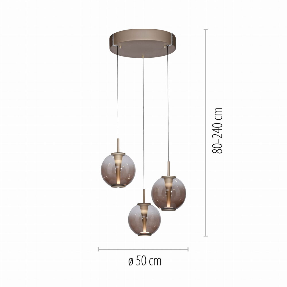 Neuhaus PURE Hängelampe E-Infinity 3-flammig Ø 50 cm Champagner Neuhaus PURE Hängelampe E-Infinity 3-flammig Ø 50 cm Champagner