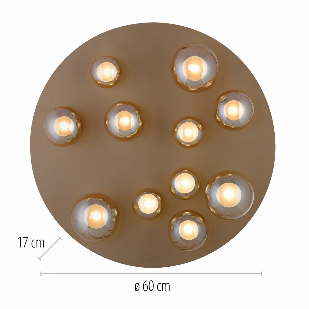 Neuhaus PURE Plafondlamp Popup 11 lichts Ø 60 cm champagne