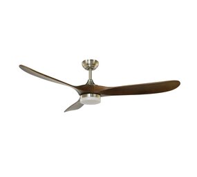 CristalRecord Deckenventilator Nine big Ø 152 cm Teak matt Chrom CristalRecord Deckenventilator Nine big Ø 152 cm Teak matt Chrom