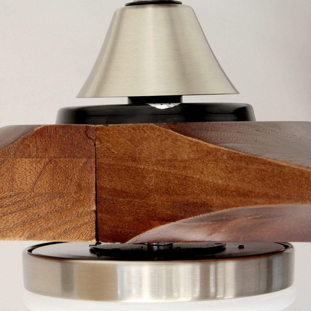 CristalRecord Deckenventilator Nine big Ø 152 cm Teak matt Chrom CristalRecord Deckenventilator Nine big Ø 152 cm Teak matt Chrom