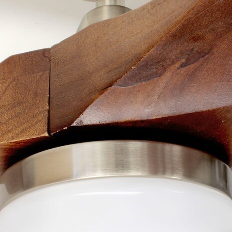 CristalRecord Plafondventilator Nine big Ø 152 cm teak mat chroom