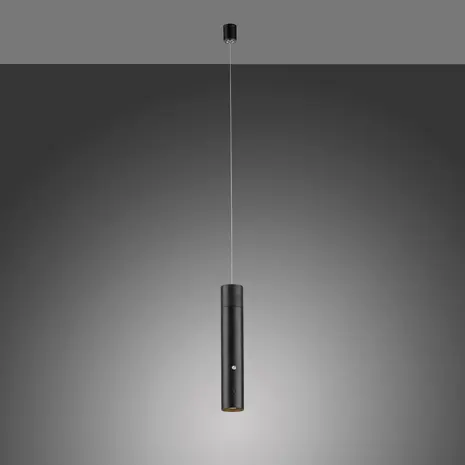 Just Light Pendelleuchte Attach Ø 4 cm schwarz