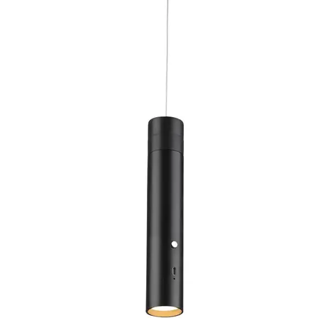 Just Light Pendelleuchte Attach Ø 4 cm schwarz