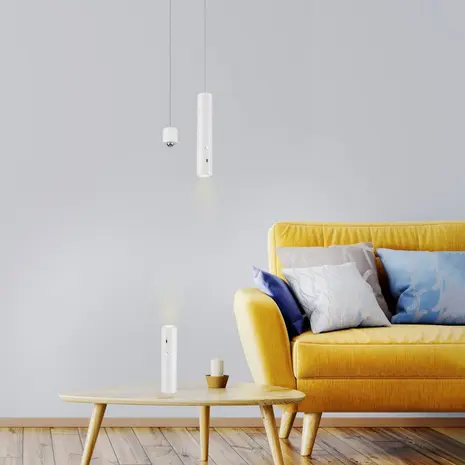 Just Light Hängelampe Attach wiederaufladbar weiß