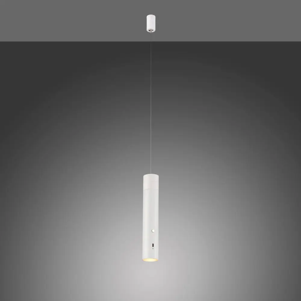 Just Light Hängelampe Attach wiederaufladbar weiß