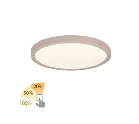 Highlight Deckenleuchte Piatto Ø 23,5 cm 3-Stufen-DIM beige