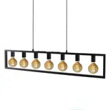 Freelight Pendelleuchte Distesa 7-flammig L 168 cm schwarz