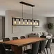 Freelight Pendelleuchte Distesa 7-flammig L 168 cm schwarz