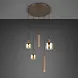 Trio Leuchten Pendelleuchte Mataro 5-flammig Ø 55 cm Bronze Gold Trio Leuchten Pendelleuchte Mataro 5-flammig Ø 55 cm Bronze Gold