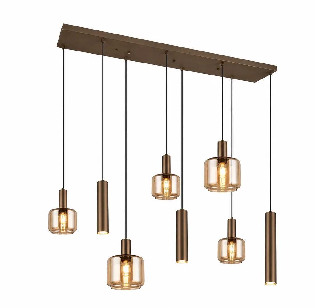 Trio Leuchten Hanglamp Mataro 8 lichts L 118 cm zwart - Copy Trio Leuchten Hanglamp Mataro 8 lichts L 118 cm zwart - Copy