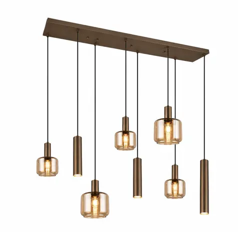 Trio Leuchten Hanglamp Mataro 8 lichts L 118 cm zwart - Copy Trio Leuchten Hanglamp Mataro 8 lichts L 118 cm zwart - Copy