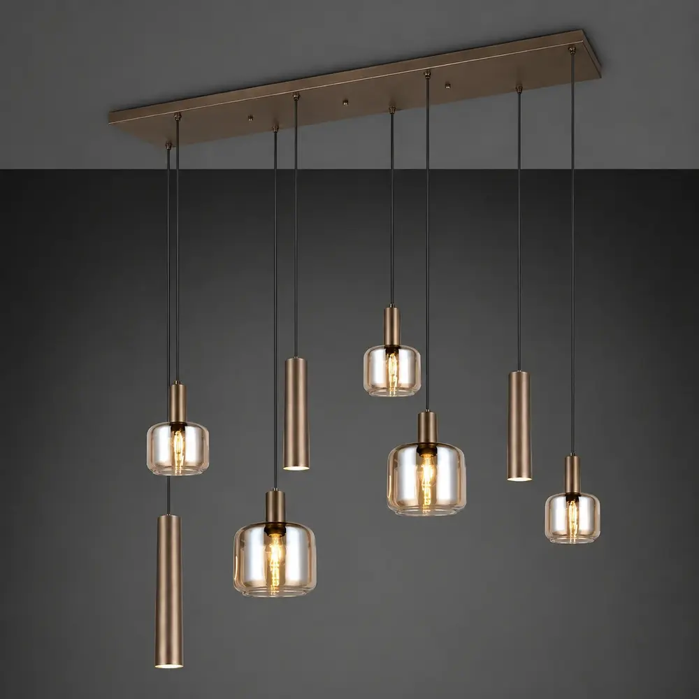 Trio Leuchten Hanglamp Mataro 8 lichts L 118 cm zwart - Copy Trio Leuchten Hanglamp Mataro 8 lichts L 118 cm zwart - Copy