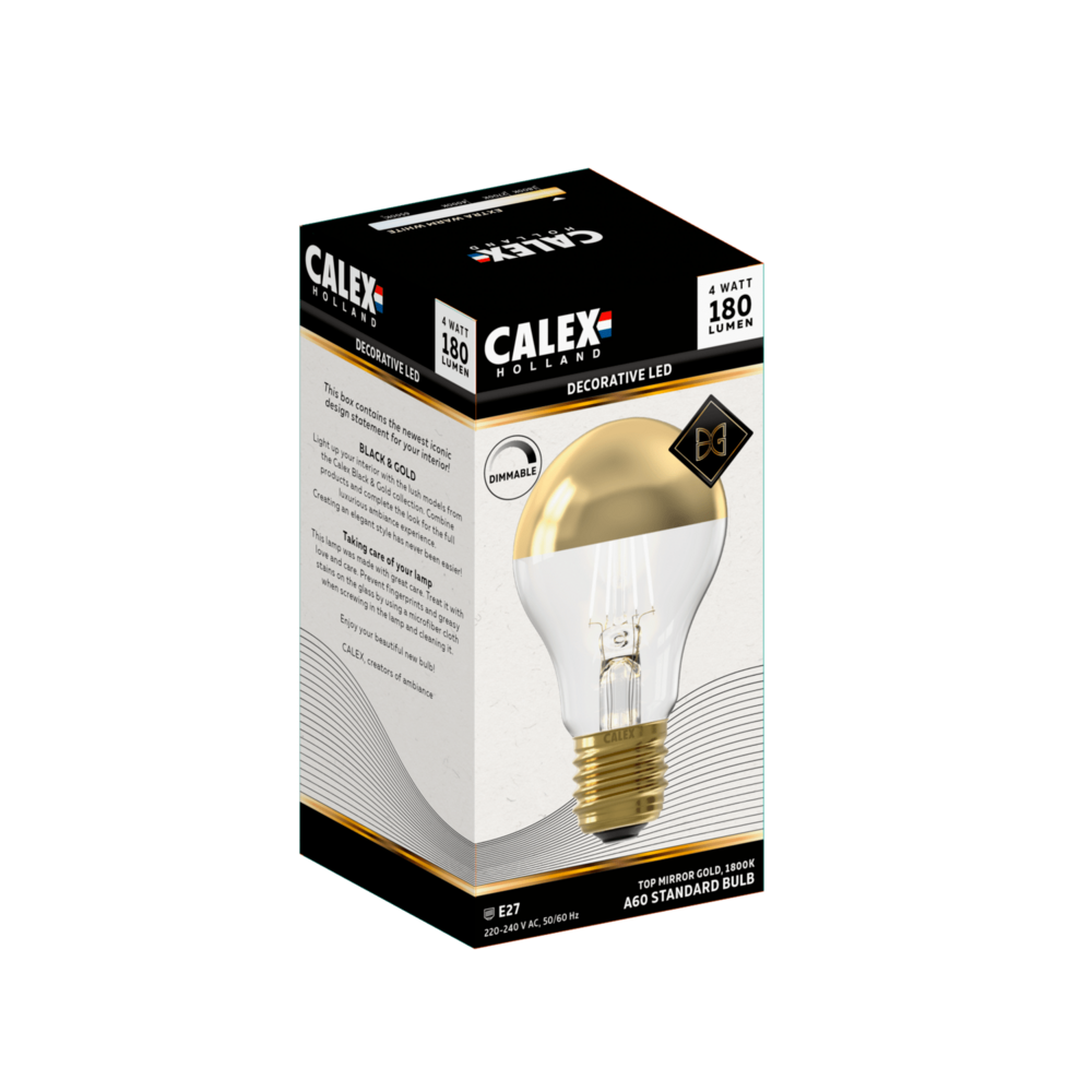Calex LED E27 Glühbirne 4 Watt Kopfspiegel mattgoldener Glühfaden Calex LED E27 Glühbirne 4 Watt Kopfspiegel mattgoldener Glühfaden