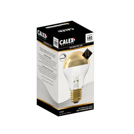 Calex LED E27 Glühbirne 4 Watt Kopfspiegel mattgoldener Glühfaden Calex LED E27 Glühbirne 4 Watt Kopfspiegel mattgoldener Glühfaden