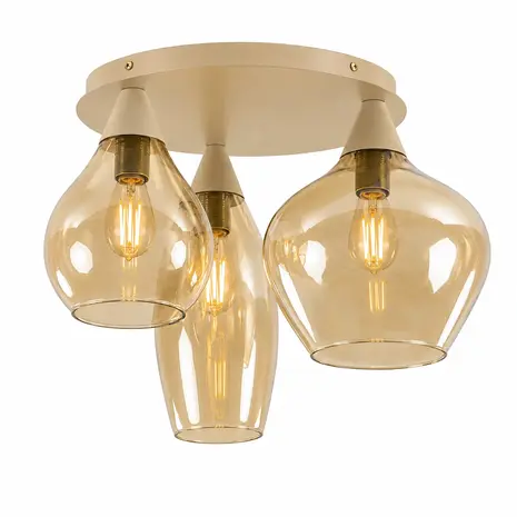 Highlight Deckenleuchte Cambio 3-flammig Ø 32 cm beige