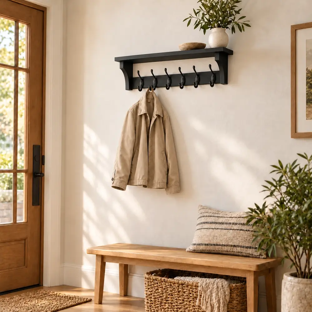 Ylumen Garderobe Dylan B 80 cm braun schwarz - Kopie